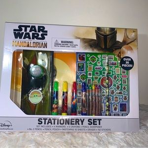 Star Wars Baby Yoda Mandalorian Kids Coloring Set 30 Pc. w/Stickers & Pencil
